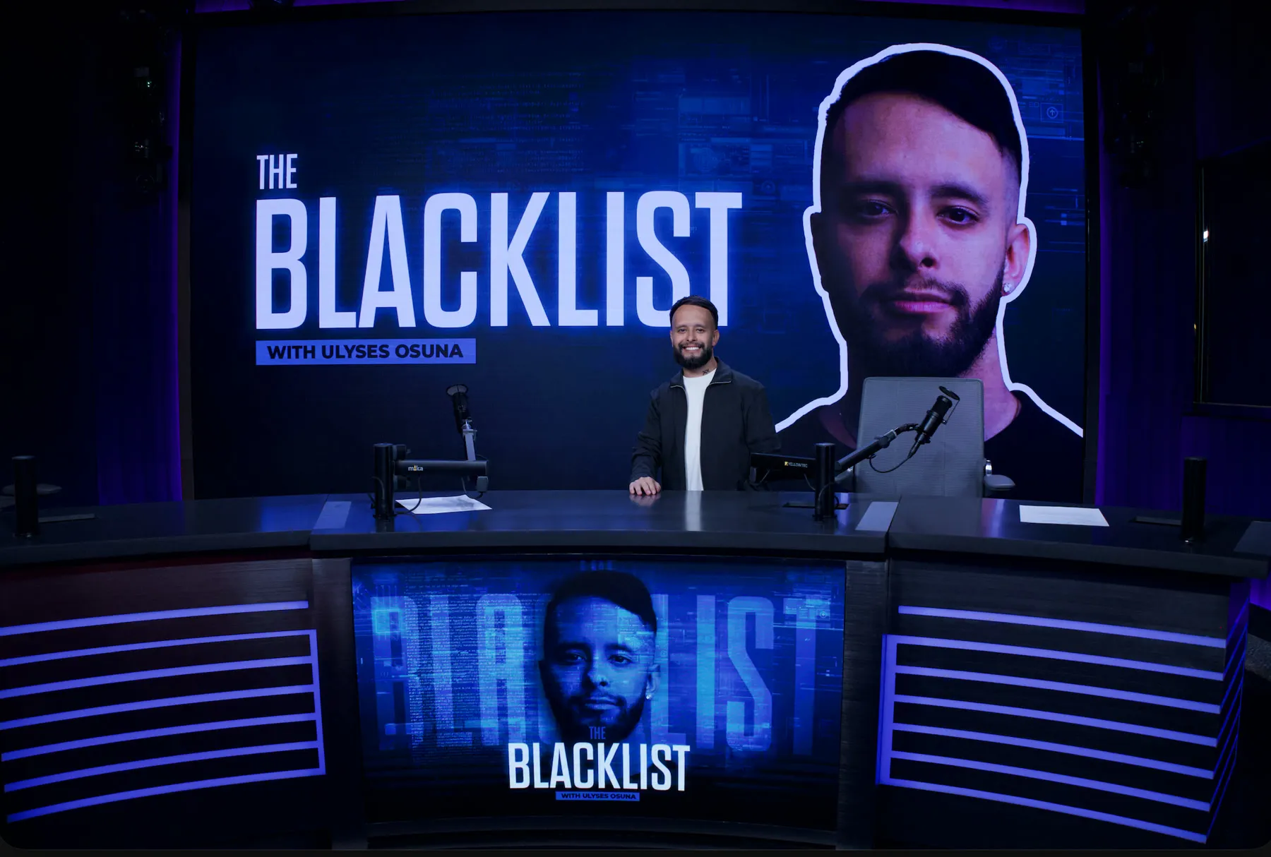 Ulyses Osuna at the desk of The Blacklist studio